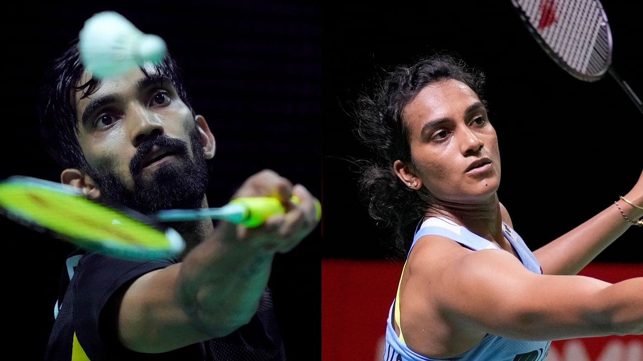 Former champions Kidambi Srikanth and PV Sindhu. Credit: AP/PTI Photos