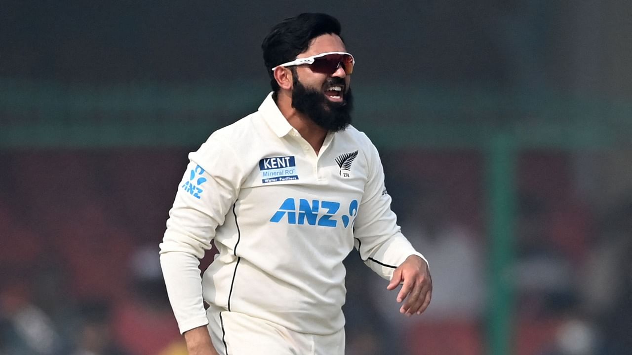 New Zealand spinner Ajaz Patel. Credit: AFP File Photo