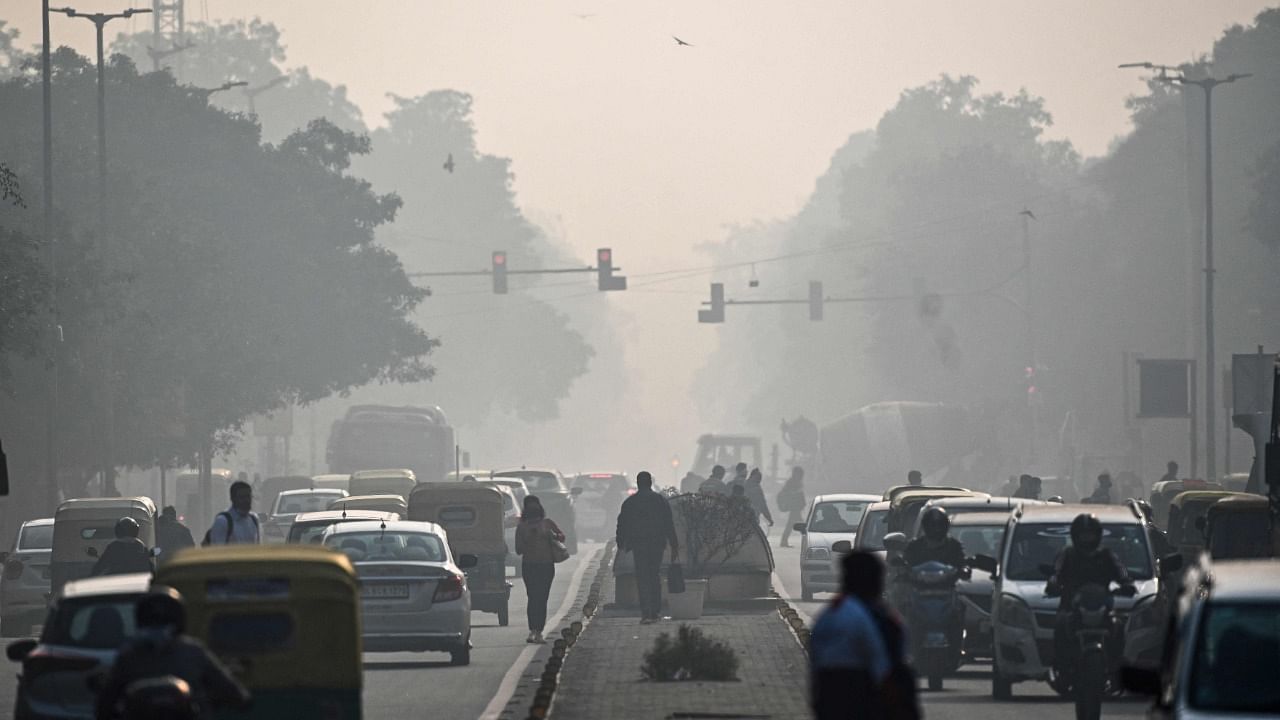 Delhi was the second most polluted city in the list of cities with the highest PM 2.5 level and fourth in cities with the highest PM 10 level. Credit: AFP File Photo