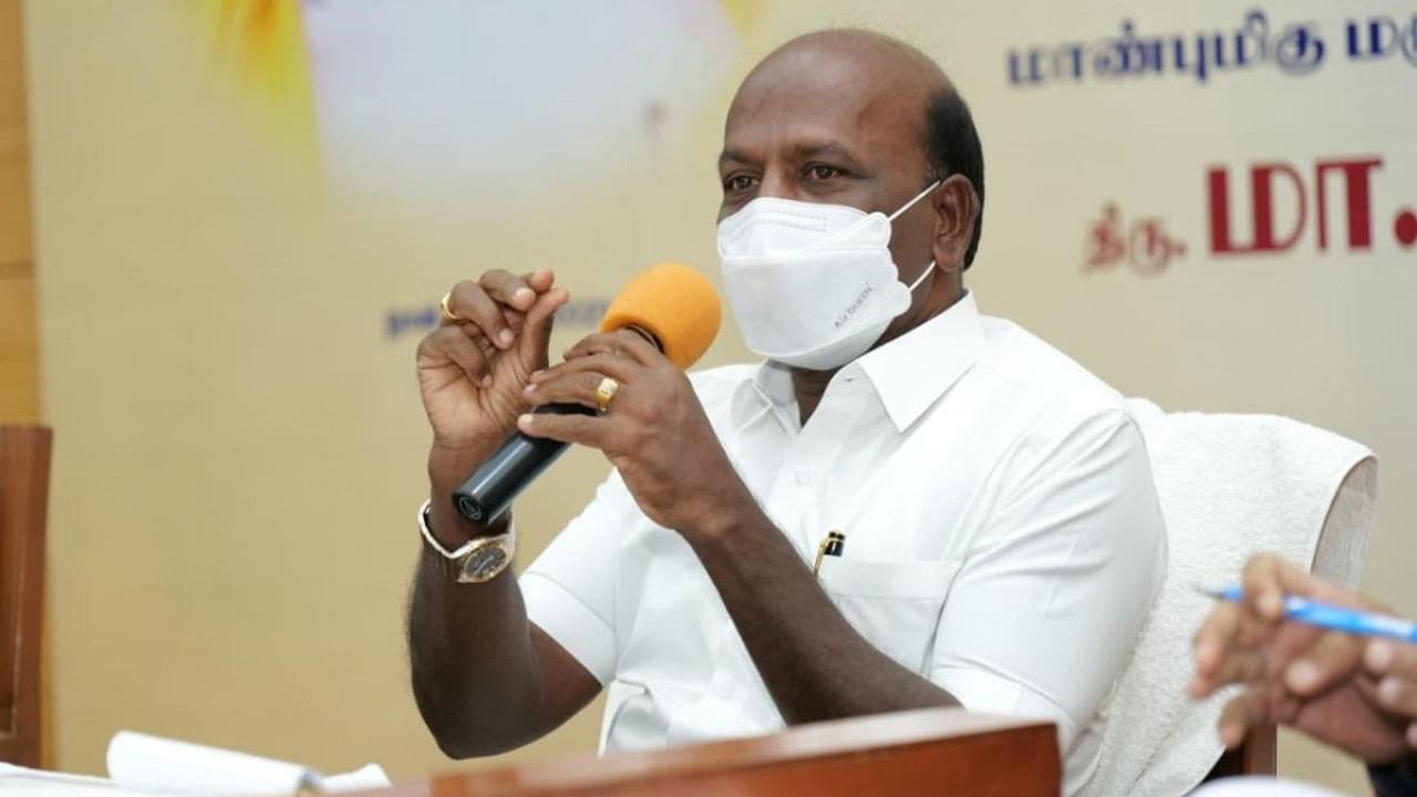 Tamil Nadu Health Minister Ma Subramanian. Credit: IANS Photo