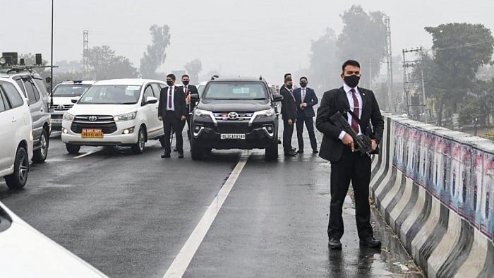 Prime Minister Narendra Modi's cavalcade stuck on a flyover, in Ferozepur. Credit: PTI File Photo