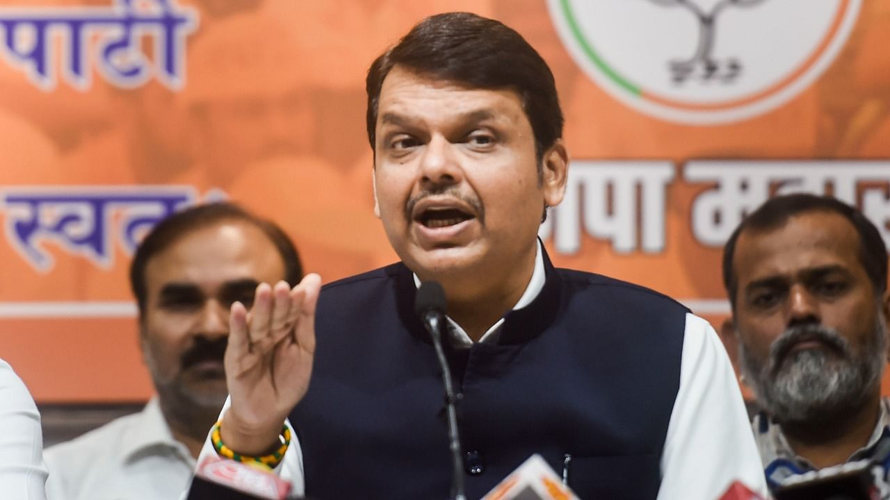  BJP's election in-charge for Goa and Maharashtra Leader of Opposition Devendra Fadnavis. Credit: PTI Photo
