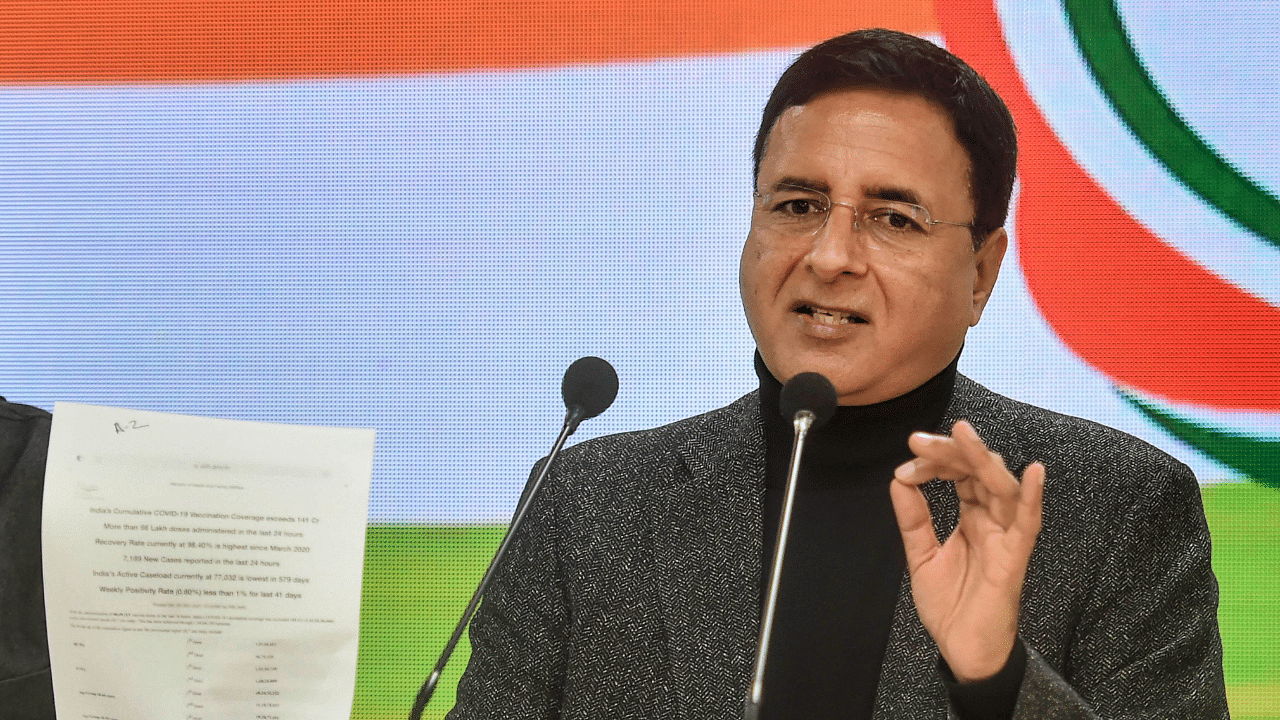 Congress leader Randeep Singh Surjewala. Credit: PTI Photo