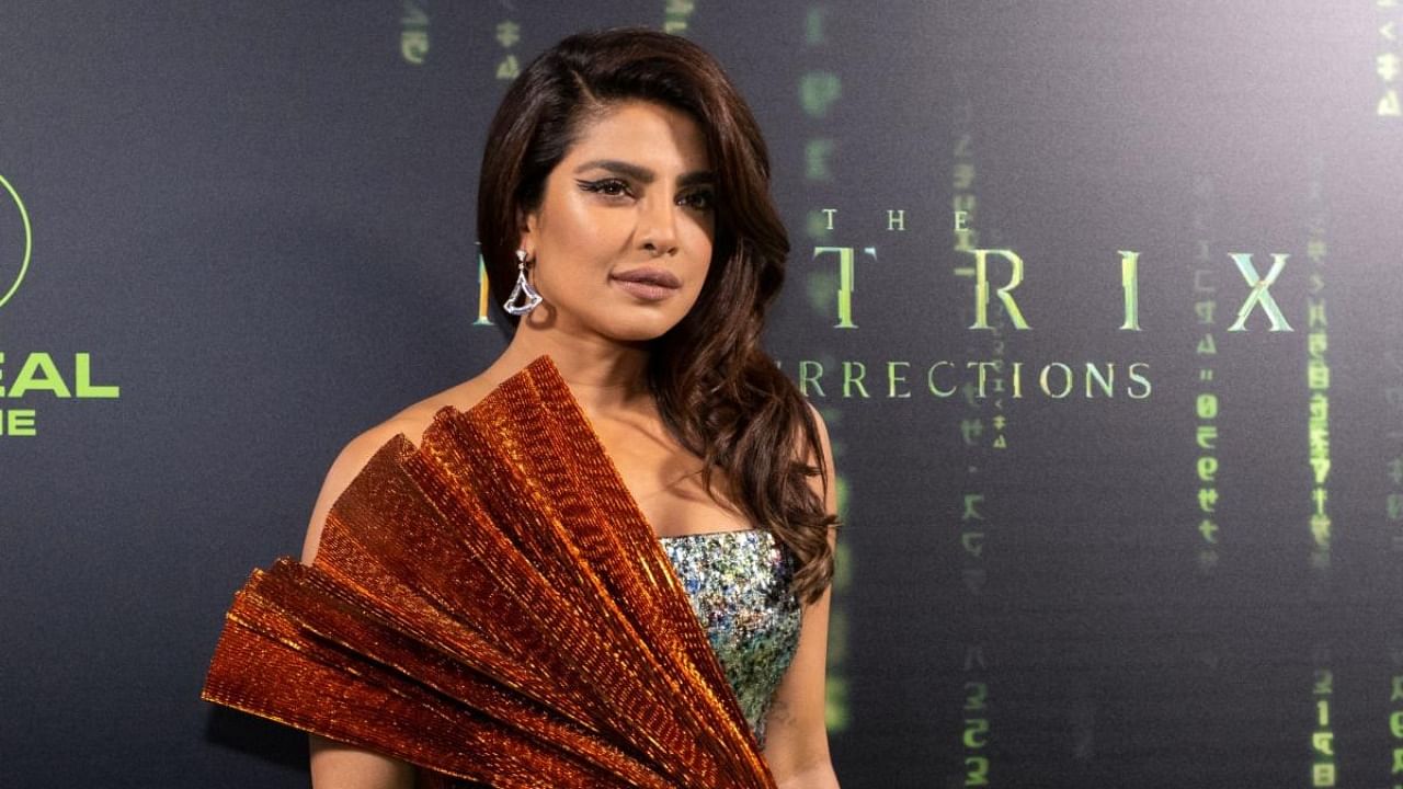 Indian actress Priyanka Chopra Jonas arrives for the premiere of "The Matrix Resurrections" at the Castro Theatre in San Francisco, California. Credit: AFP Photo