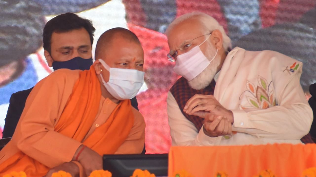 Yogi may be replaced with Prime Minister Narendra Modi as the party's mascot in the state, as per sources. Credit: PTI File Photo