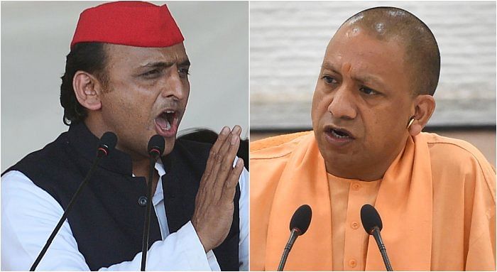 Samajwadi Party chief Akhilesh Yadav and Uttar Pradesh Chief Minister Yogi Adityanath. Credit: PTI Photo