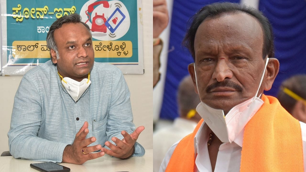 Muncipalities Minister MTB Nagaraj and former Congress minister Priyank Kharge said they tested positive for Covid-19 on Saturday. Credit: DH File Photos