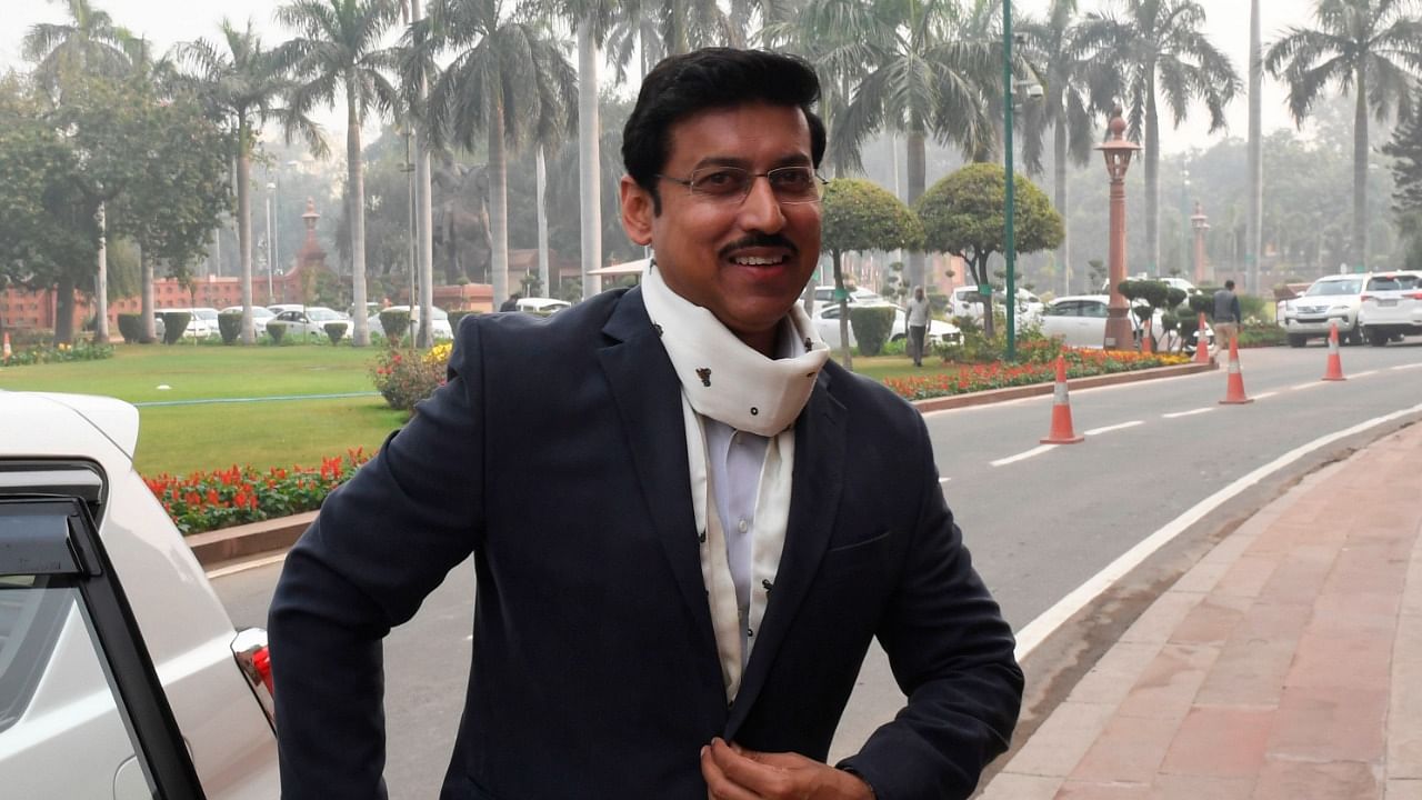 Former Minister of Information and Broadcasting of India Rajyavardhan Singh Rathore. Credit: AFP File Photo