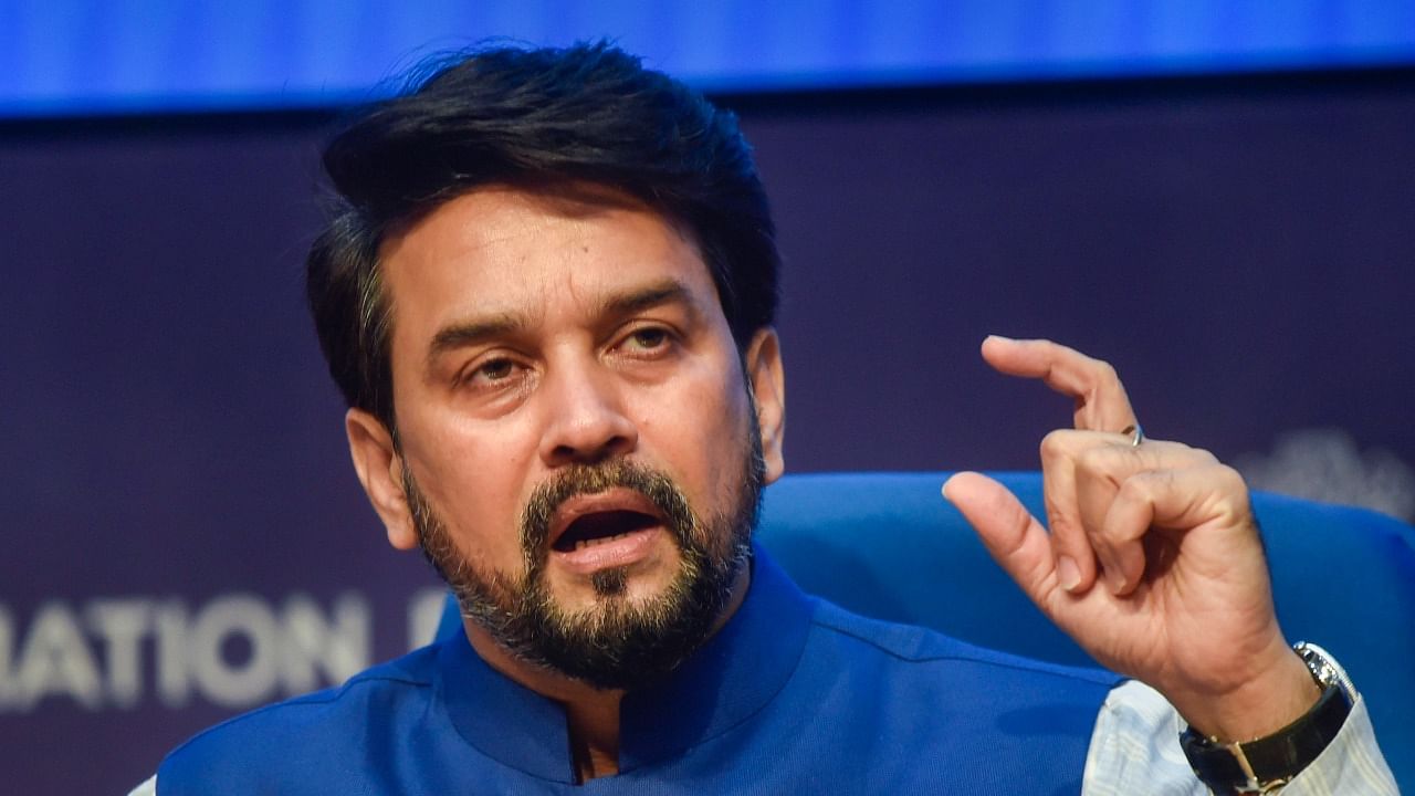 Union Minister for Information & Broadcasting Anurag Singh Thakur. Credit: PTI File Photo
