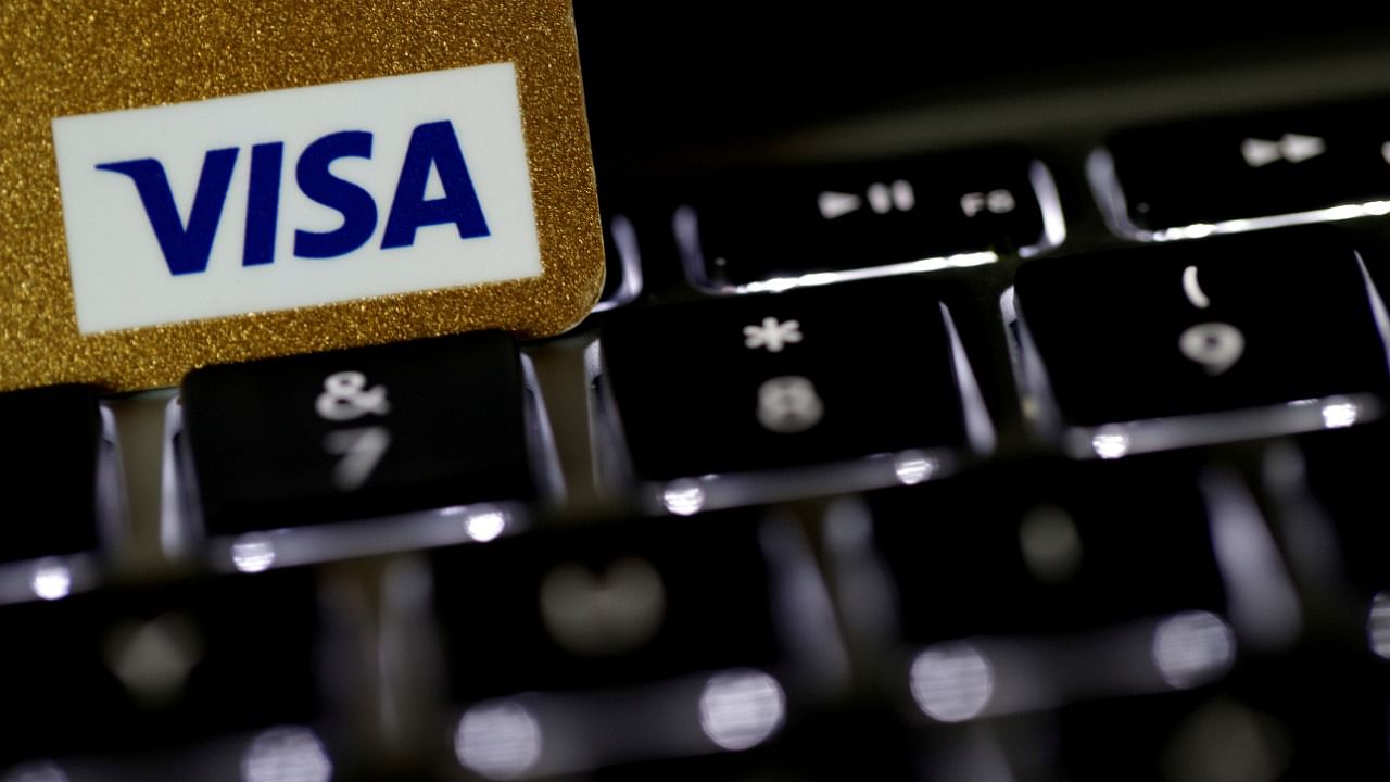 Visa credit card. Credit: Reuters File Photo