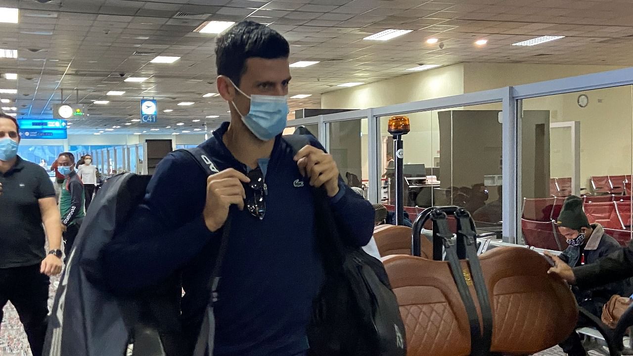 Serbian tennis player Djokovic lands in Dubai after losing Australia court appeal against visa cancellation. Credit: Reuters Photo