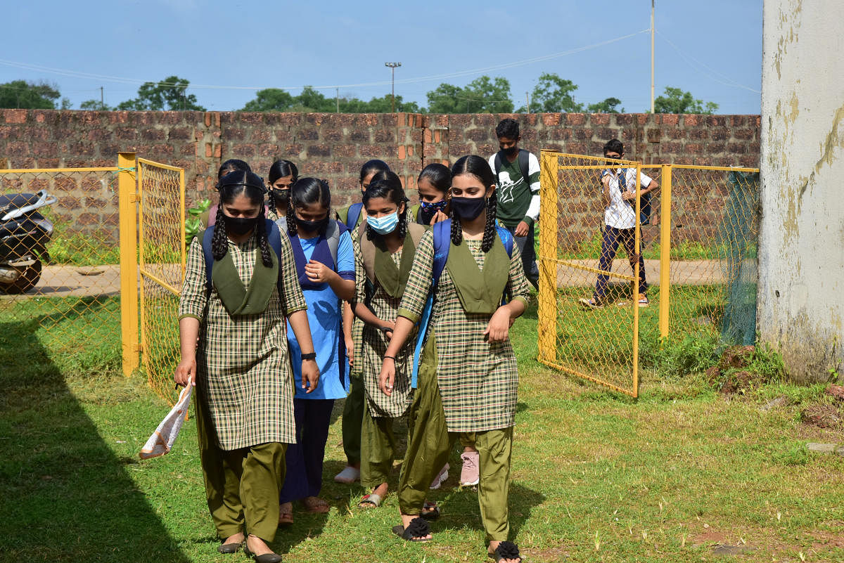Children return to school in Dakshina Kannada. Irshad Mahammed 