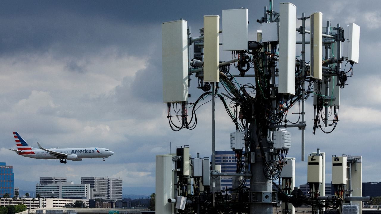 The announcement of cancellations came despite the wireless carriers delaying turning on some 5G towers near key airports. Credit: Reuters File Photo