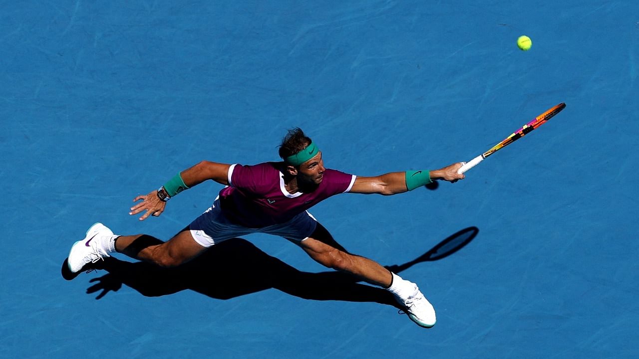 Rafa Nadal in action. Credit: Reuters Photo