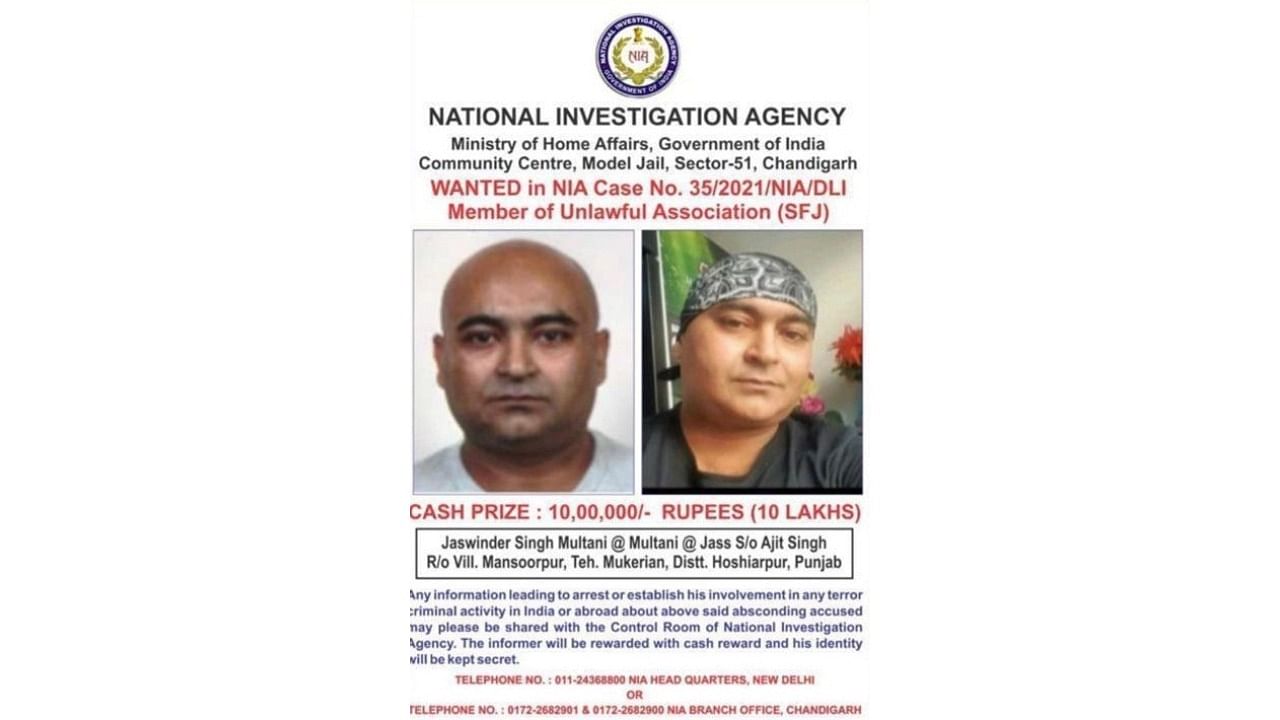 Releasing two pictures of Jaswinder Singh, the NIA has urged the public to help them in the terror case against him. Credit: IANS Photo
