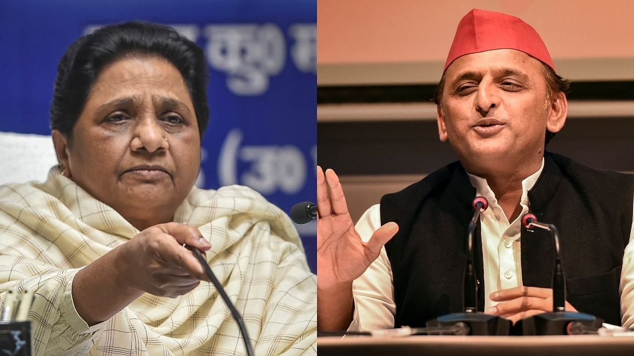 BSP chief Mayawati and SP chief Akhilesh Yadav. Credit: PTI Photos