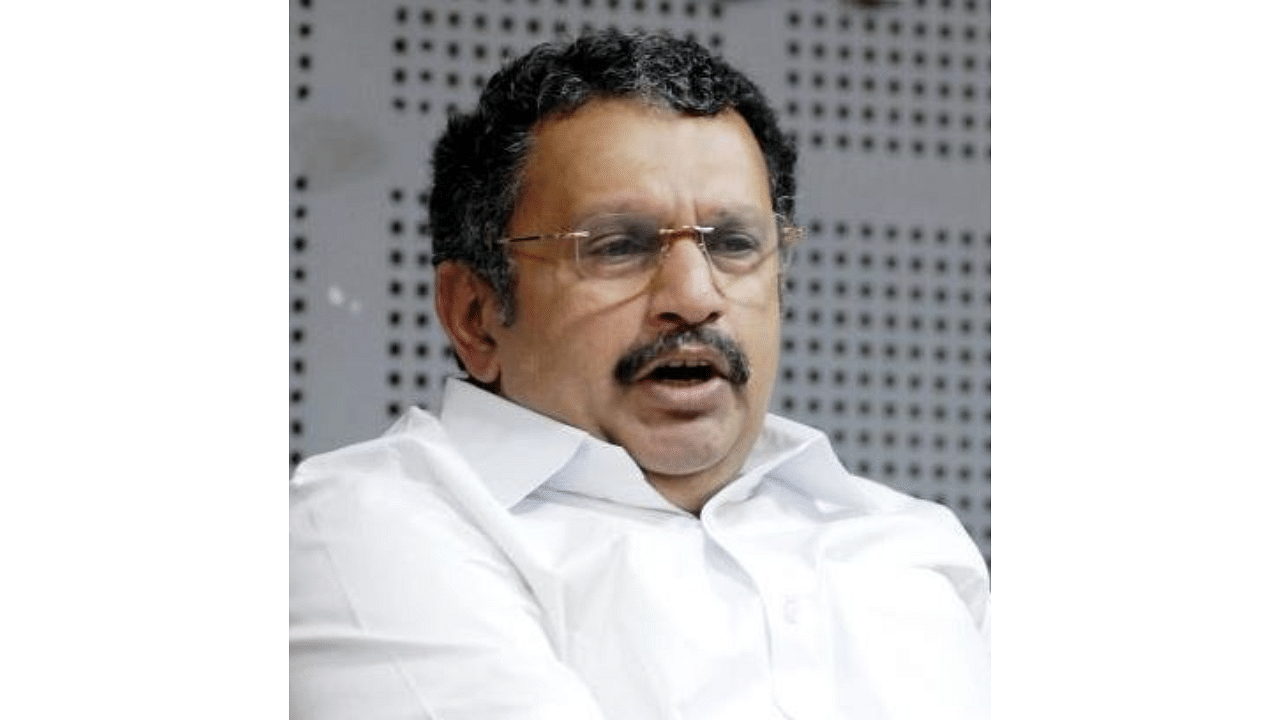 Former Kerala PCC president and Lok Sabha MP K Muraleedharan. Credit: DH File Photo