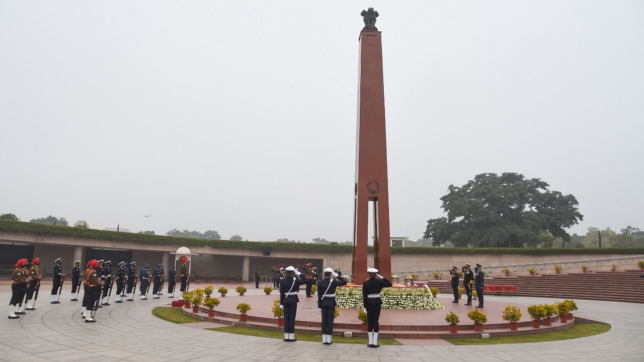 A view of the national war memorial in New Delhi. Credit: PTI Photo