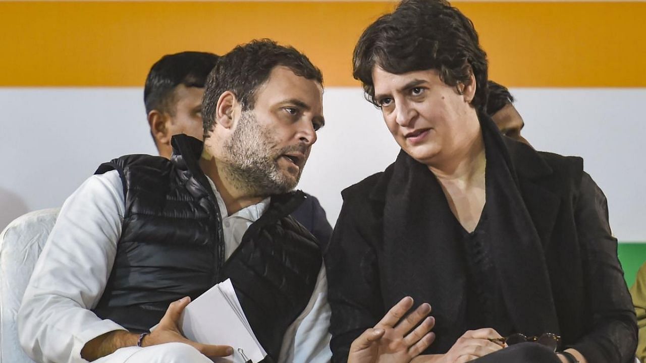 Congress Leaders Rahul Gandhi and Priyanka Gandhi. Credit: PTI Photo