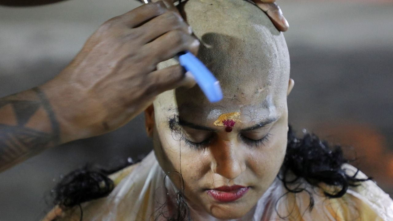 Raw human hair are mainly collected from households and temples of these states and these primarily cater to the beauty market globally. Credit: Reuters Photo