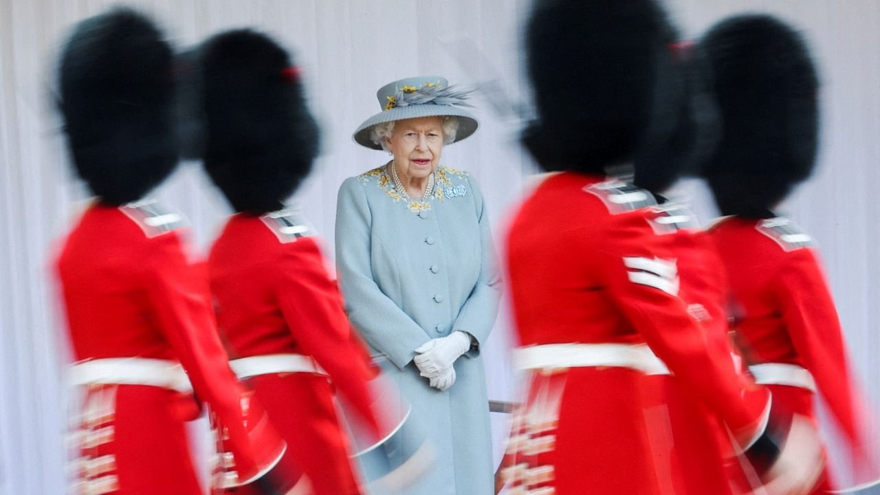 Britain's Queen Elizabeth attends a ceremony marking her official birthday in the Quadrangle of Windsor Castle in Windsor. Credit: Reuters File Photo