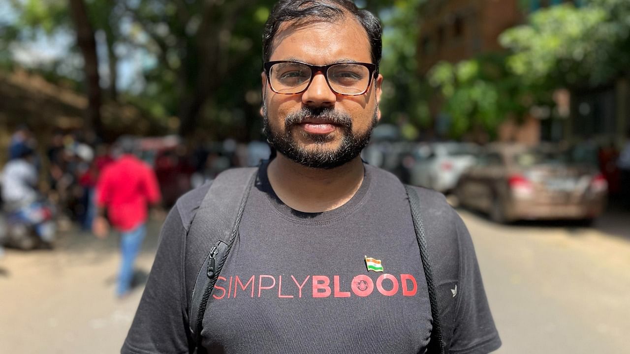 Kiran Verma, who is on a 21,000-km walk to create awareness on blood donation. Credit: Special Arrangement