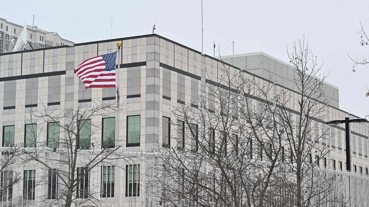 The US Embassy building in Kyiv. Credit: AFP Photo