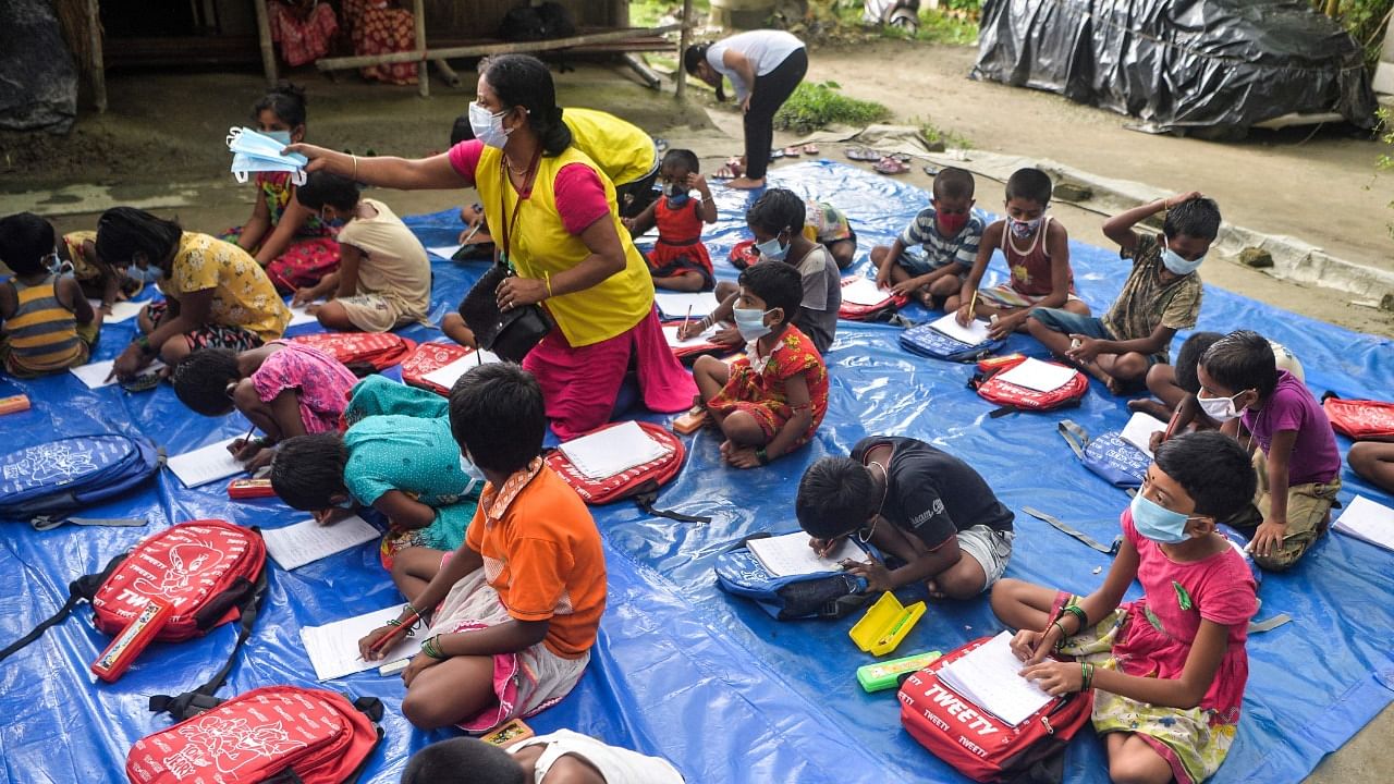 According to the survey, the proportion of children who are unable to recognise even single-digit numerals has climbed across grades, with the proportion of pupils in classes I-V being the highest. Credit: AFP File Photo