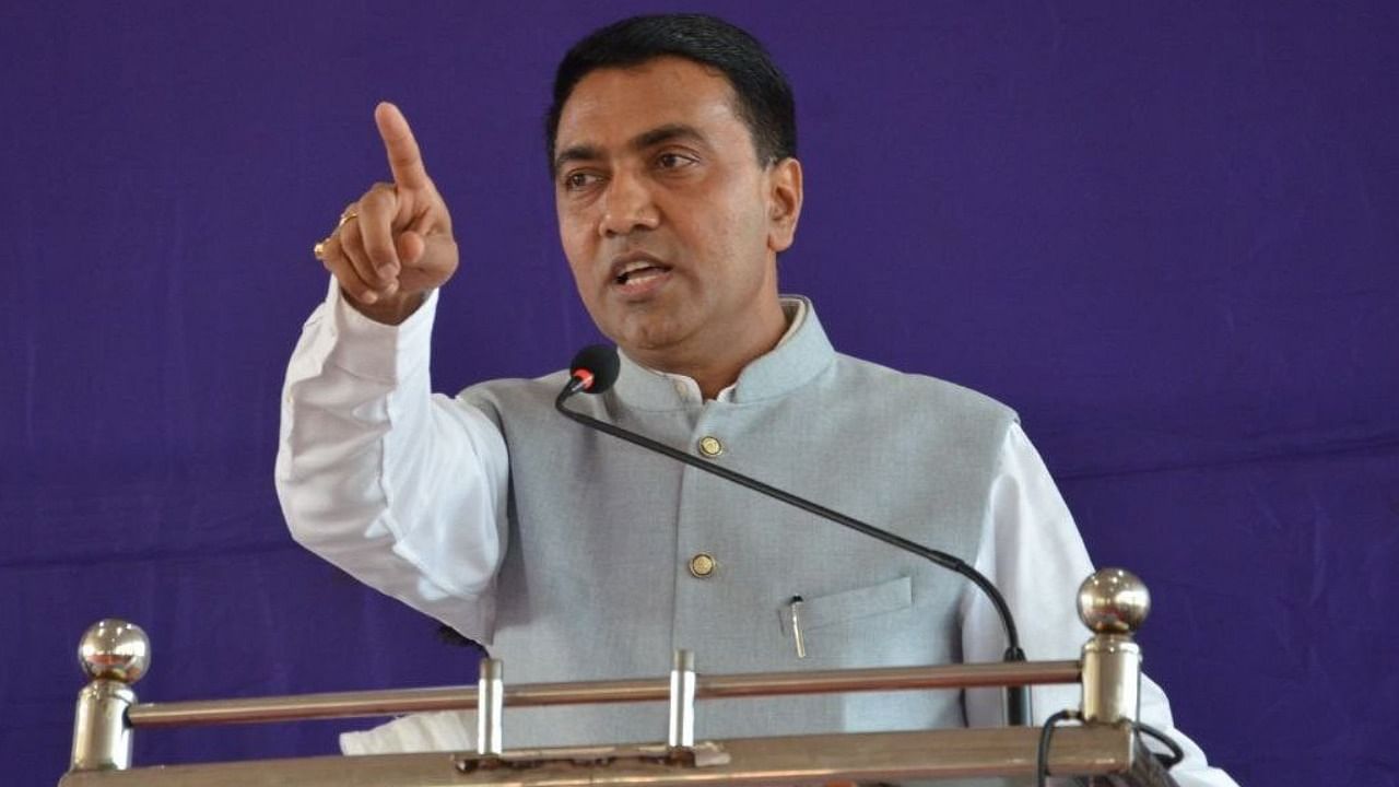 Chief Minister Dr Pramod Sawant will contest from Sanquelim assembly constituency. Credit: IANS Photo
