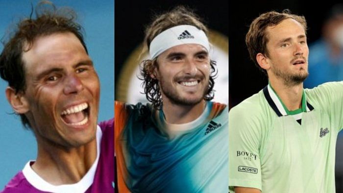 Rafael Nadal, Stefanos Tsitsipas, Daniil Medvedev. Credit: Reuters/AP/PTI/AFP Photos