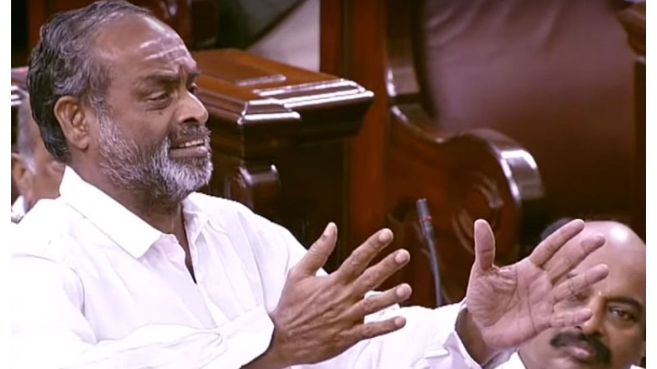 Rajya Sabha MP A Navaneethakrishnan. Credit: Rajya Sabha TV