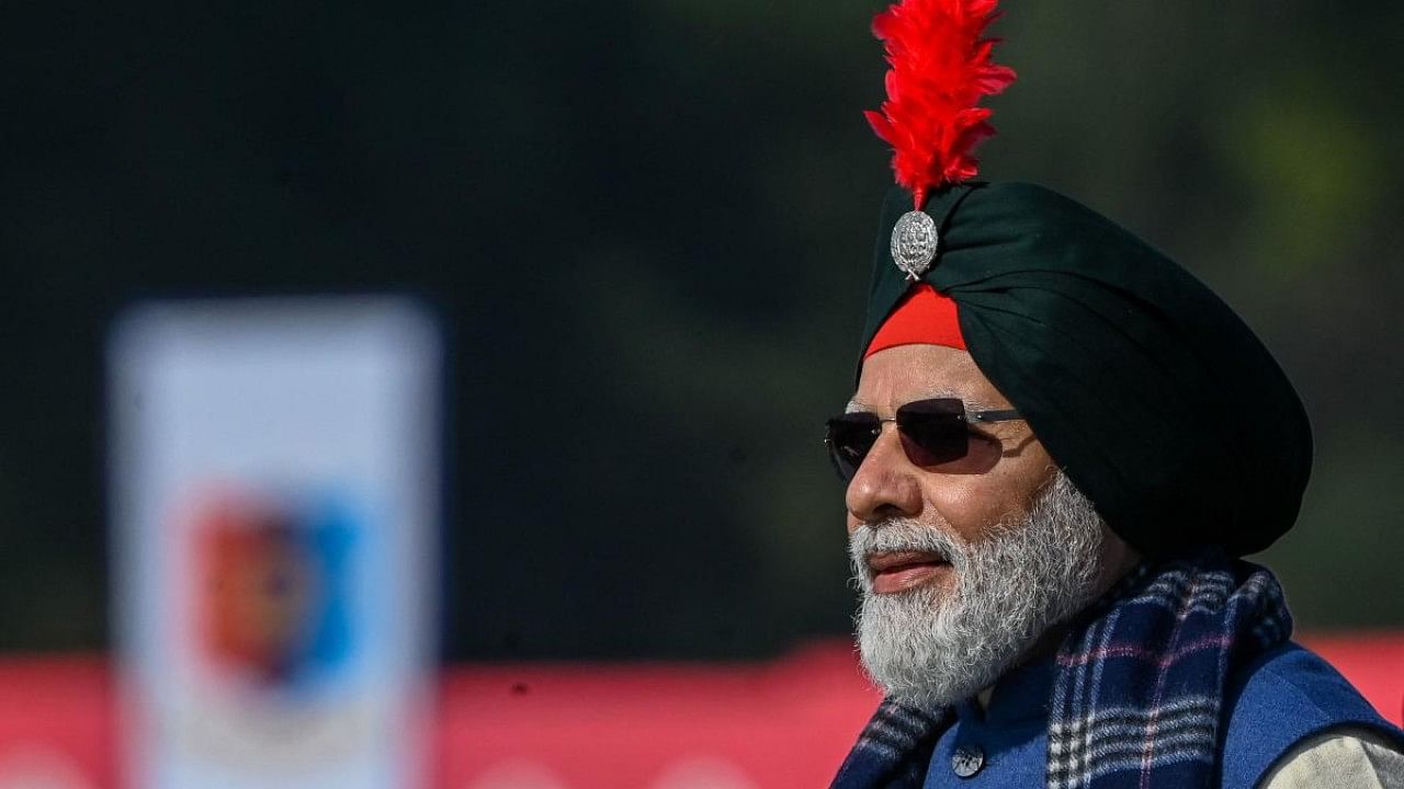 Prime Minister Narendra Modi attends the PM's NCC Rally in New Delhi. Credit: Reuters Photo