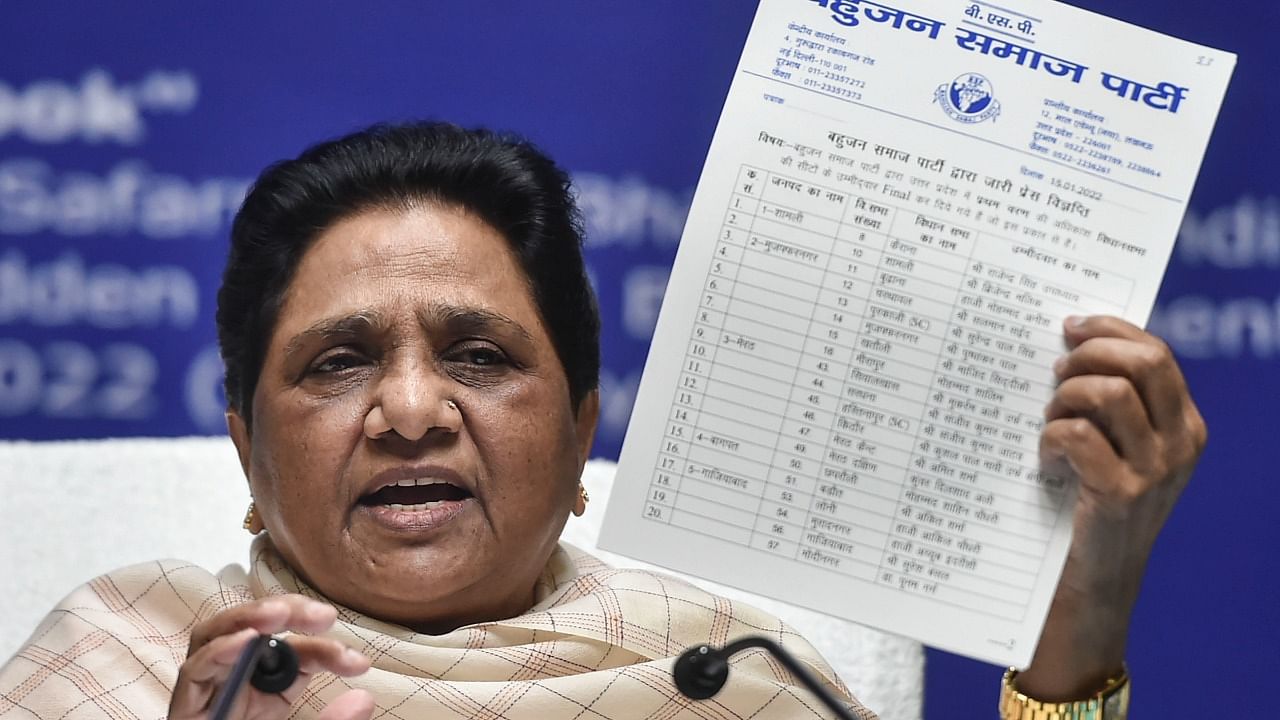 BSP chief Mayawati announces candidates for UP polls. Credit: PTI Photo