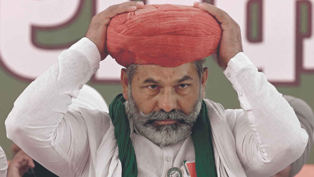 Bharatiya Kisan Union (BKU) leader Rakesh Tikait. Credit: AFP Photo