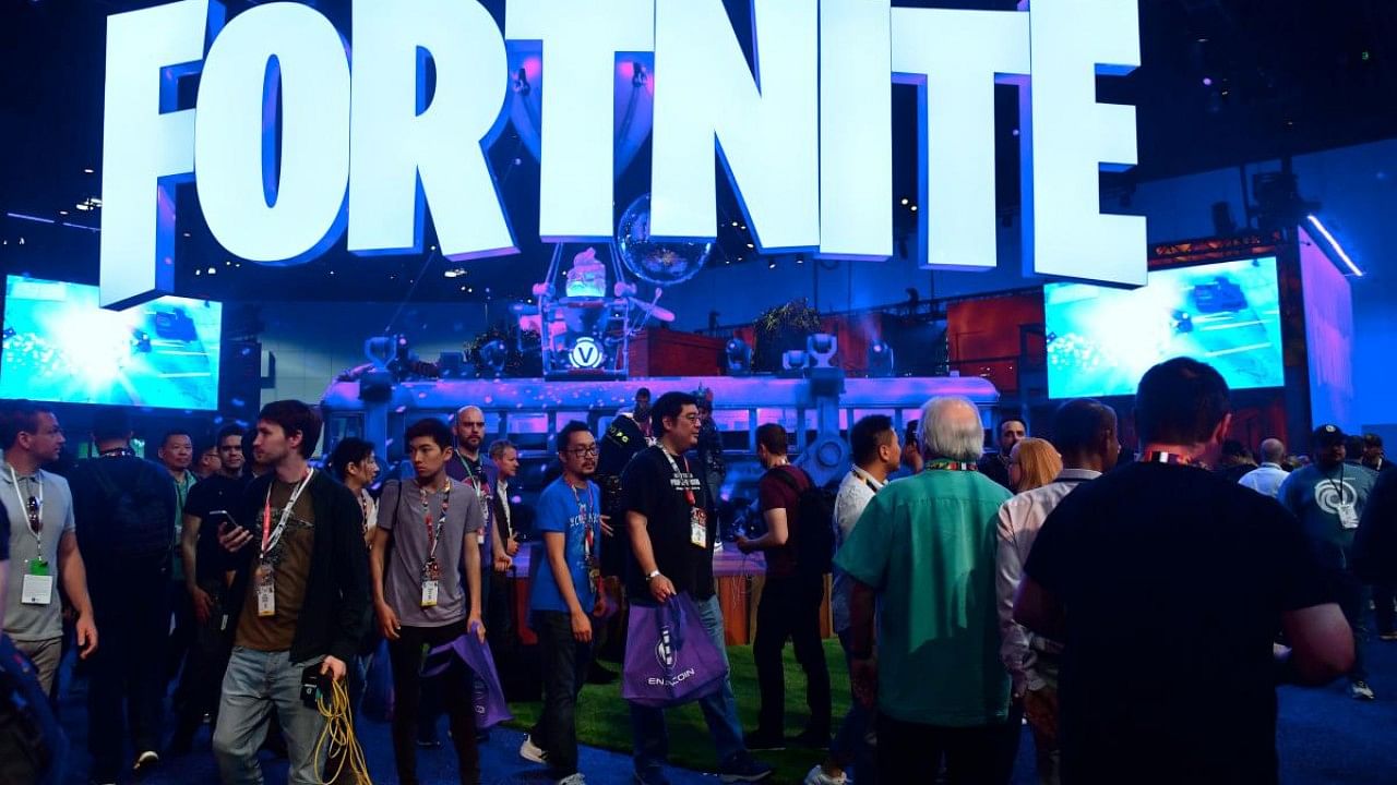 Display area for the survival game Fortnite. Credit: AFP Photo