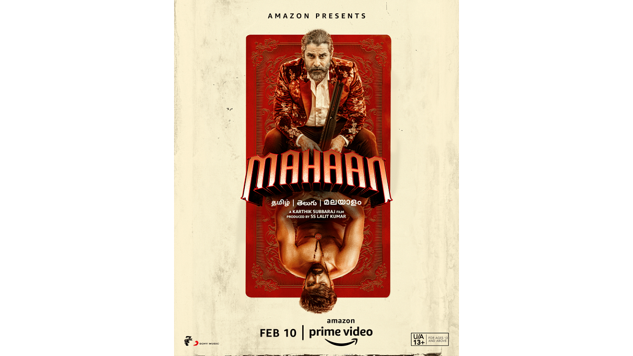 The official poster of 'Mahaan'. Credit: PR Handout