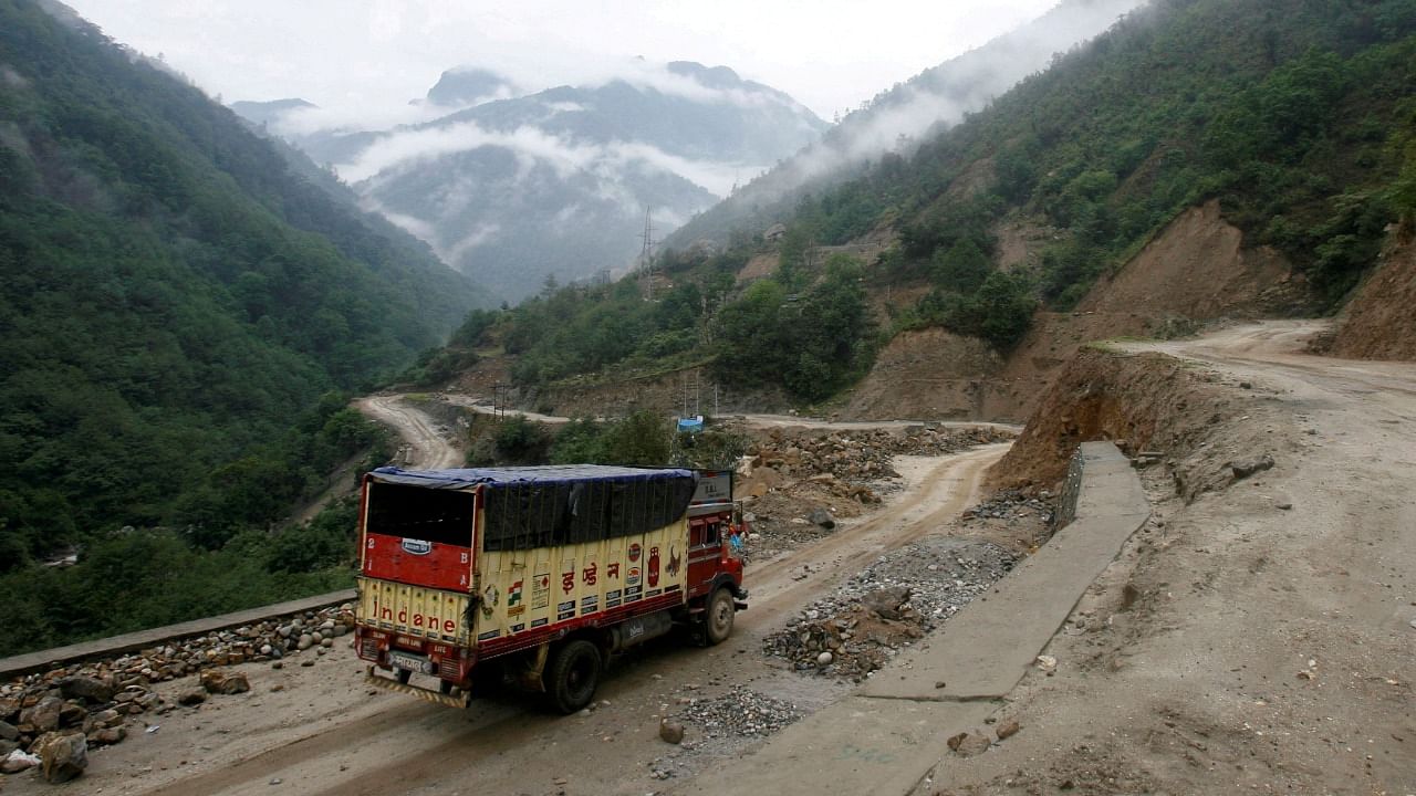 A view of a border with China at Arunachal Pradesh. Credit: Reuters File Photo