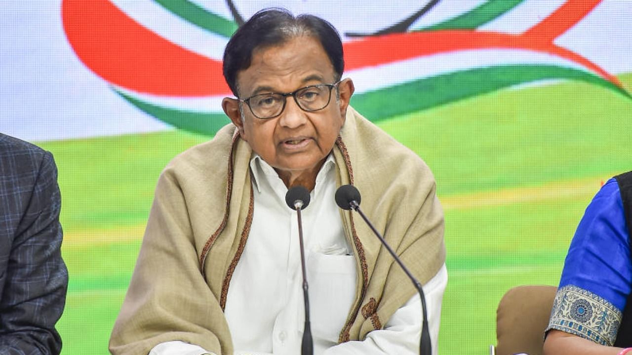 Congress leader and former Union Finance Minister P. Chidambaram. Credit: PTI Photo