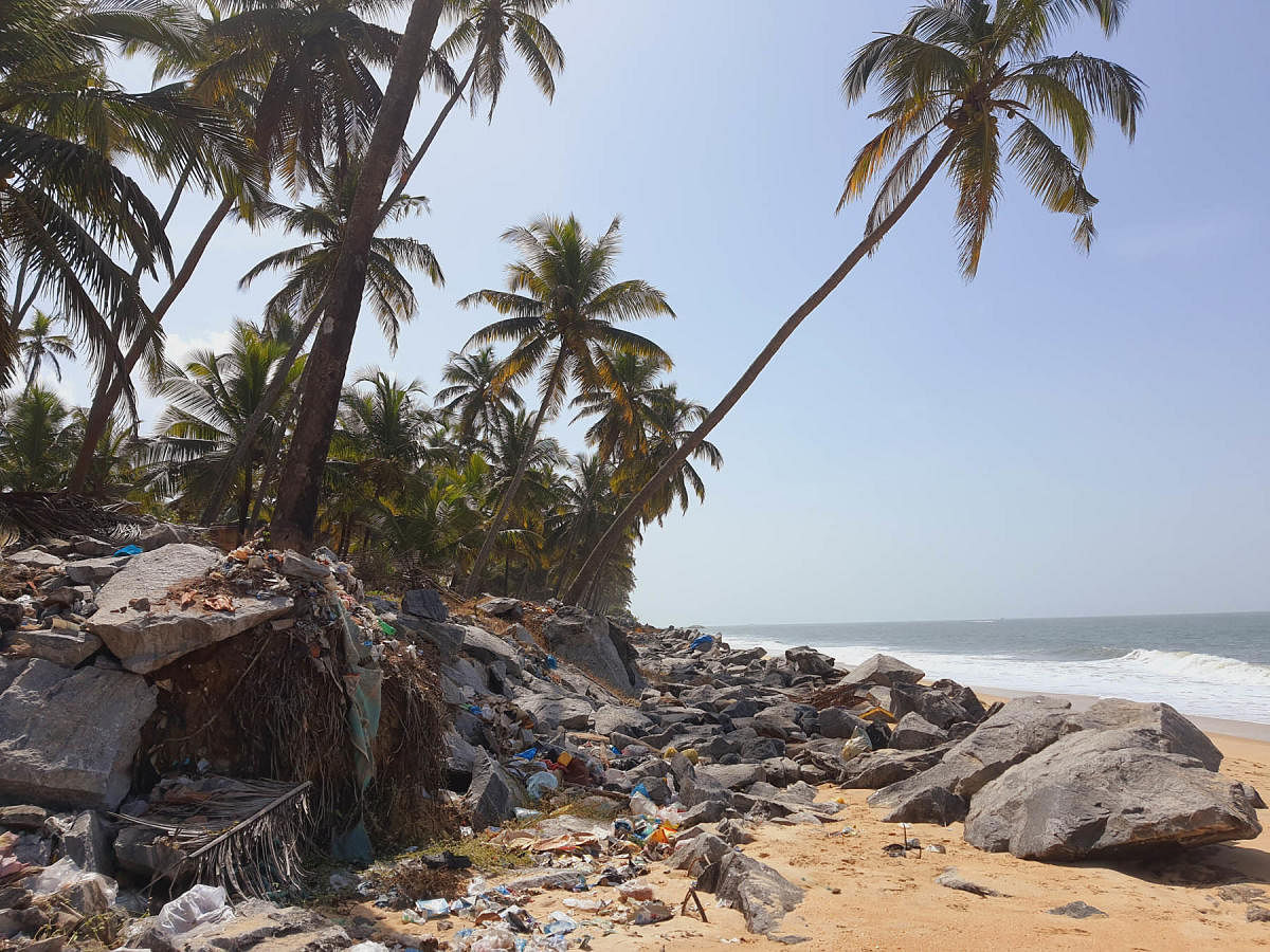 Residents fear the threat of sea erosion at Kaipunjalu.