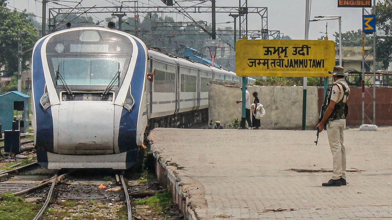 A file photo of the Vade Bharat Express during a trial run. Credit: PTI Photo