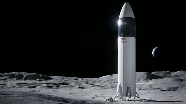 SpaceX Starship human lander design that will carry the first NASA astronauts to the surface of the Moon under the Artemis program. Credit: IANS Photo via SpaceX