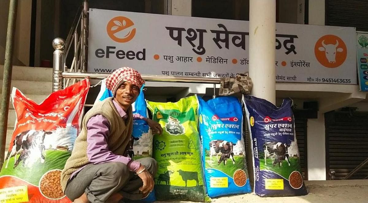 eFeed also sells products like animal feed, supplements and raw materials on their app. Pic credit: Kumar Ranjan