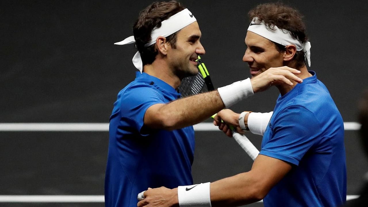 Rafael Nadal and Roger Federer. Credit: Reuters Photo