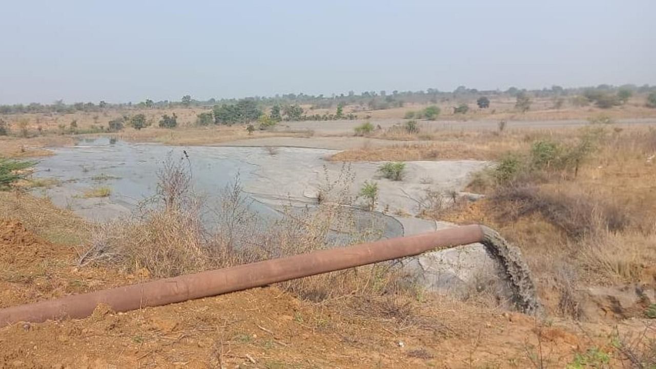 Slurry being released. Credit: Special Arrangement