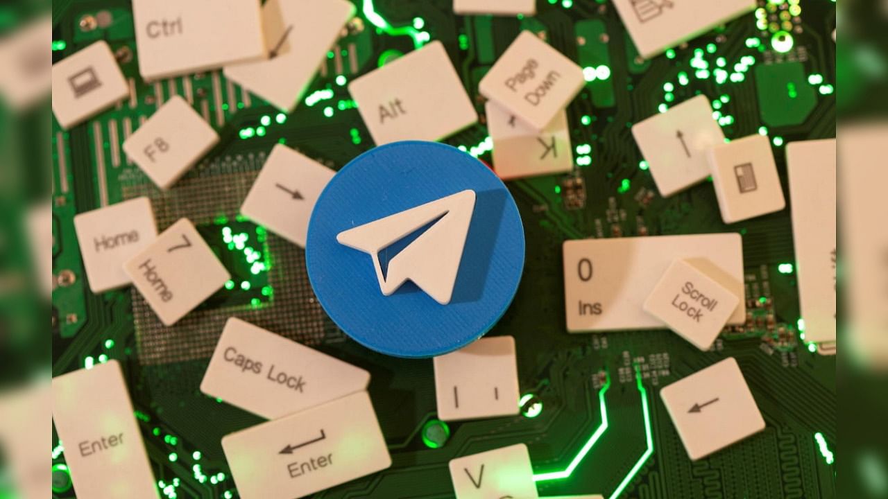 Telegram app logo. Credit: REUTERS FILE PHOTO