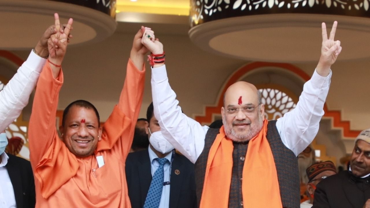 The BJP leader made the remark at an election rally, after which he accompanied Adityanath to the collectorate, where the chief minister filed his papers for the Assembly polls from the Gorakhpur Urban Assembly segment. Credit: IANS Photo