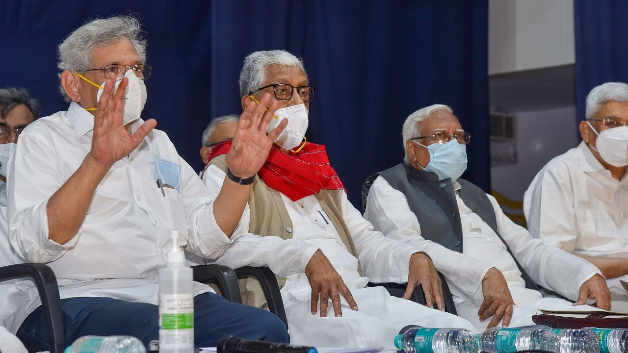 Senior CPI (M) leaders meet in Hyderabad earlier this year. Credit: PTI Photo