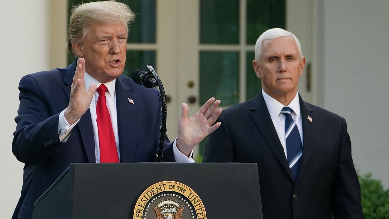 Former US vice president Mike Pence said on February 4, 2022 that he had no right to overturn the 2020 election and former president Donald Trump was wrong to claim he could have done so. Credit: AFP File Photo