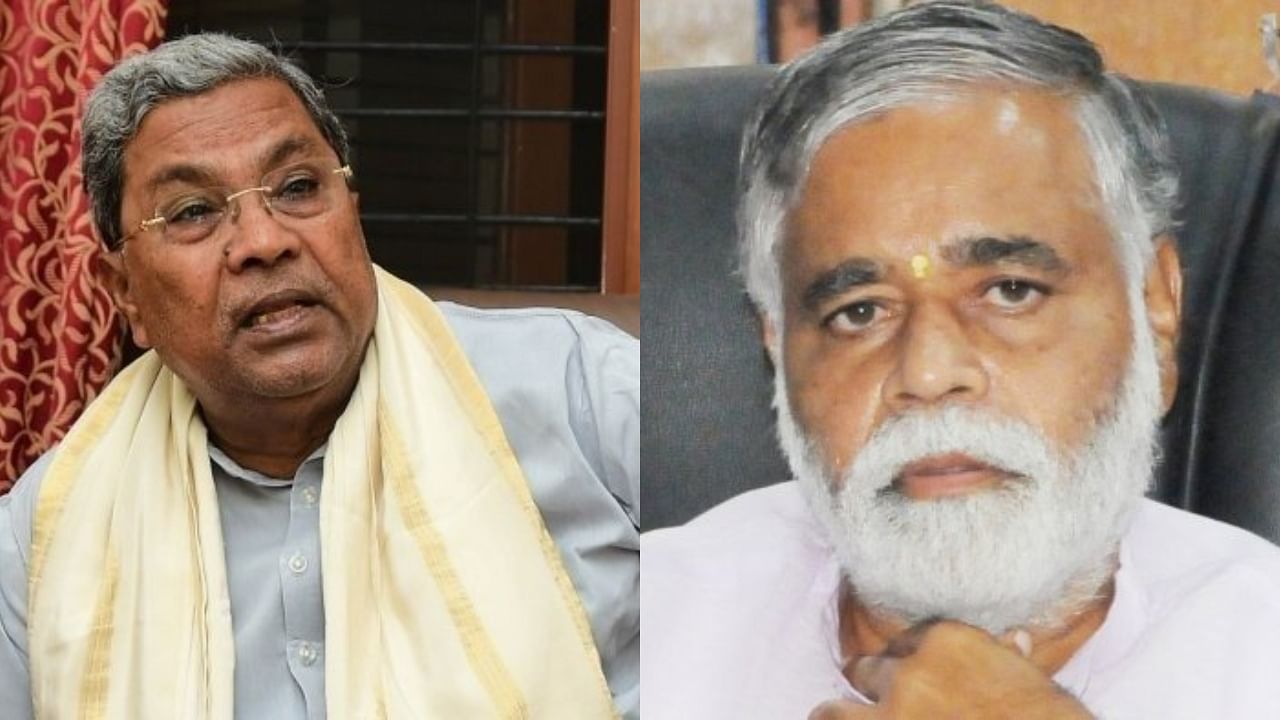 Leader of the Opposition Siddaramaiah and  Primary & Secondary Education Minister B C Nagesh. Credit: DH Photo