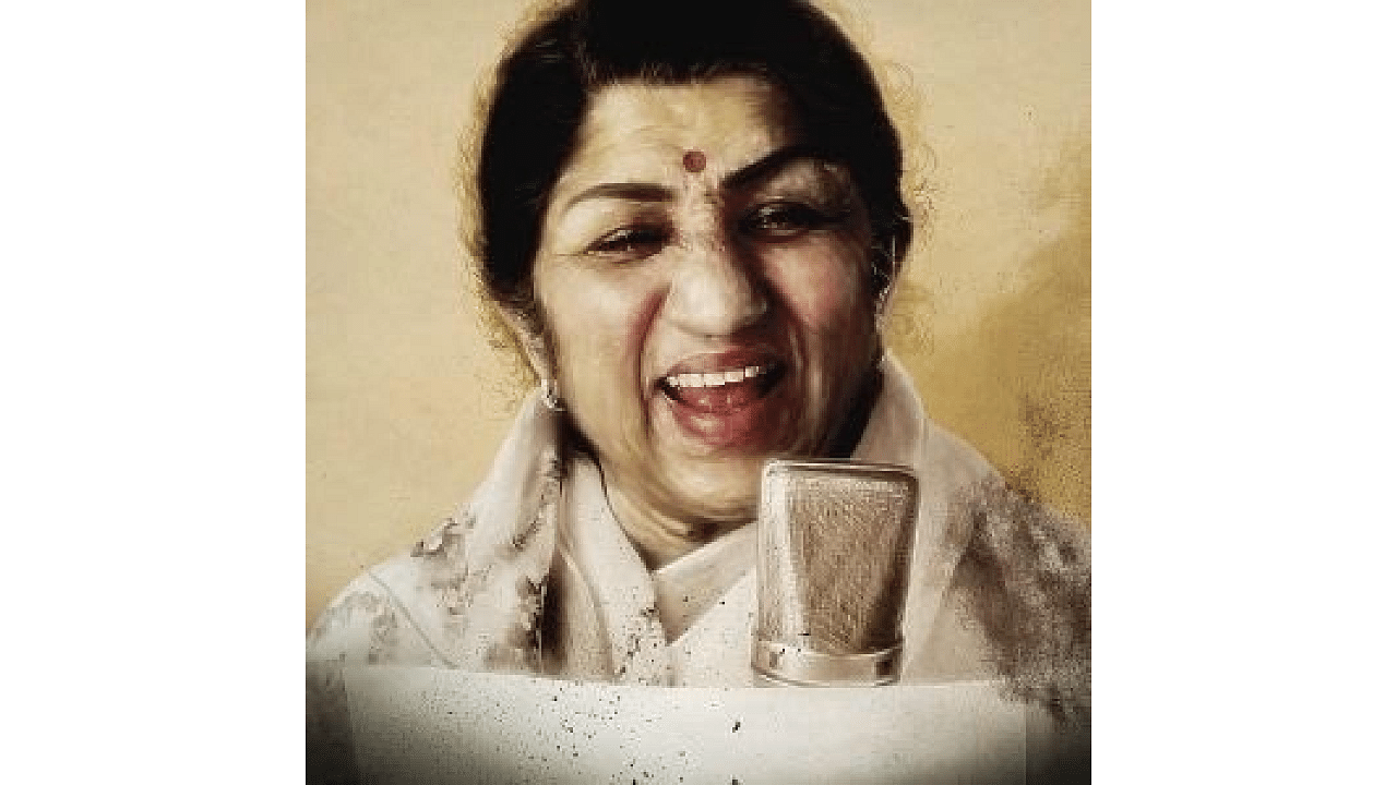 The legendary Lata Mangeshkar. Credit: Twitter/@Lata Mangeshkar 